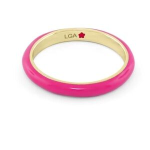 LAUREN G ADAMS- Pink and Gold Women's Ring 18k gold plated New